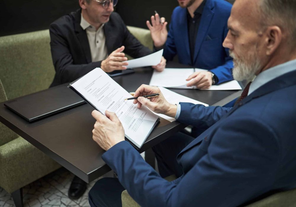 Business people working in group